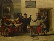 The Brunswick Monogrammist Itinerant Entertainers in a Brothel Sweden oil painting artist